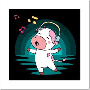 Cow Singing Posters and Art